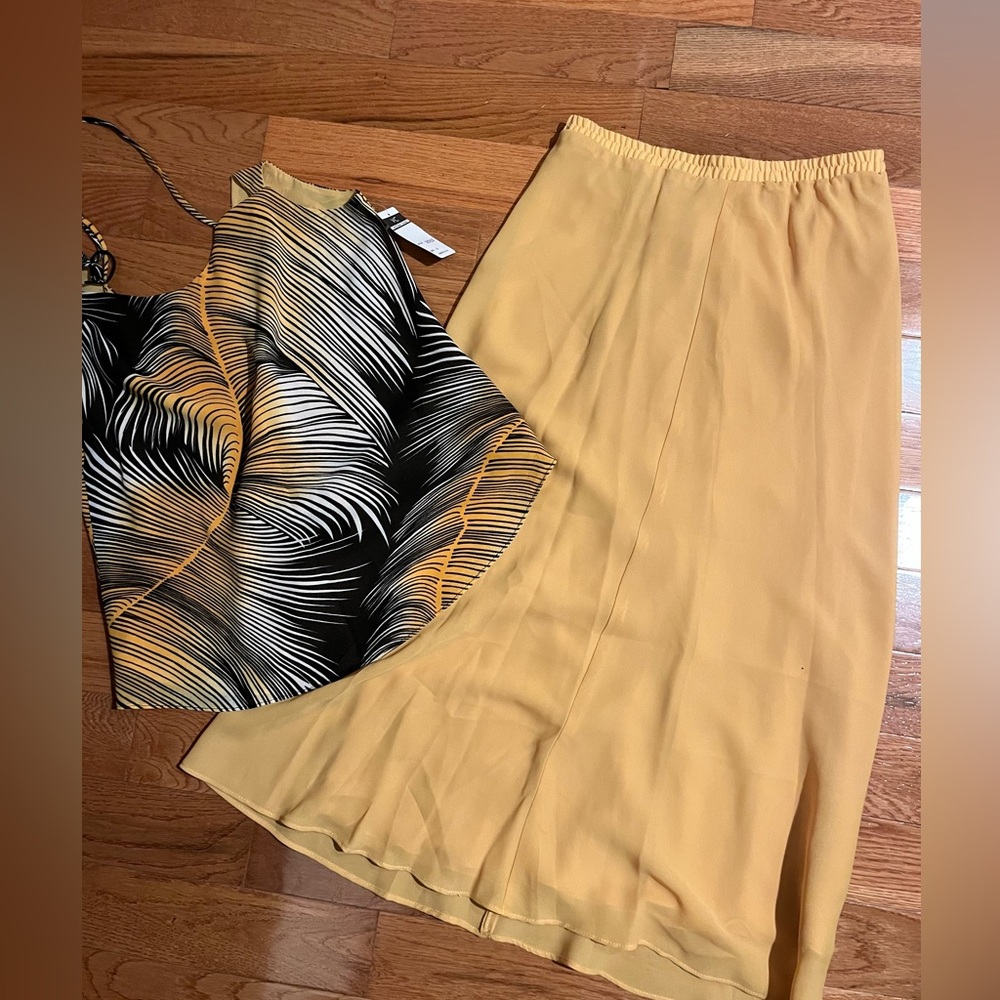 Skirt Set with Patterned Top